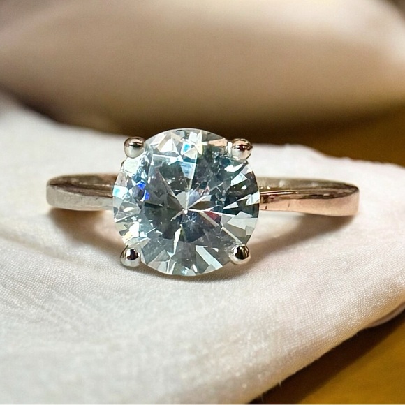 Avon | Vintage Cubic Zirconia Silver Tone Ring (9) - Picture 1 of 8